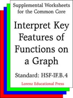cover image of CCSS HSF-IF.B.4 Interpret Key Features of Functions on a Graph
